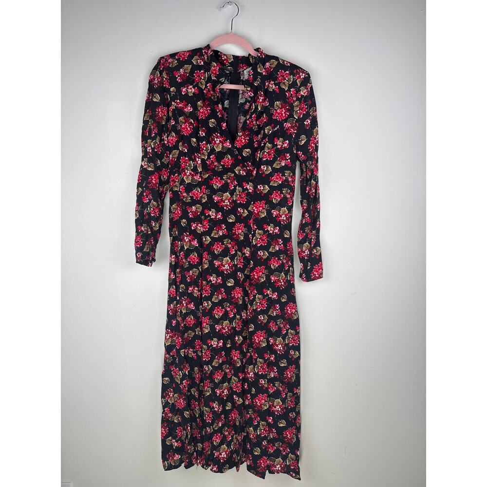 Vintage Caroline Wells Floral Midi Dress Sz.10